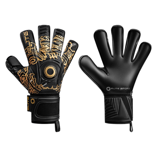 Elite Sport Azteca Fingersave Goalkeeper Gloves Soccer 466 Black