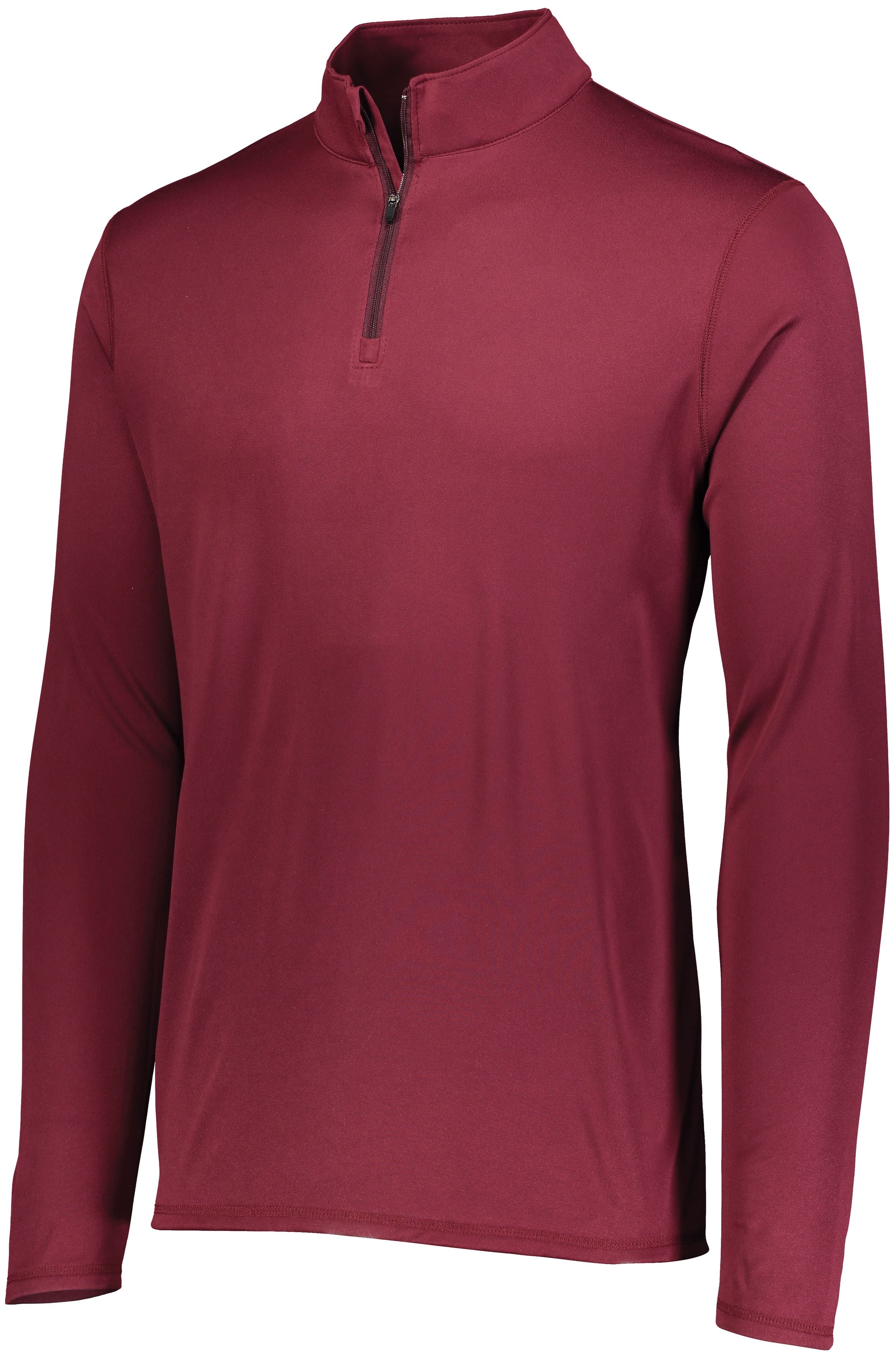 Augusta Attain Wicking 1/4 Zip Pullover- Maroon