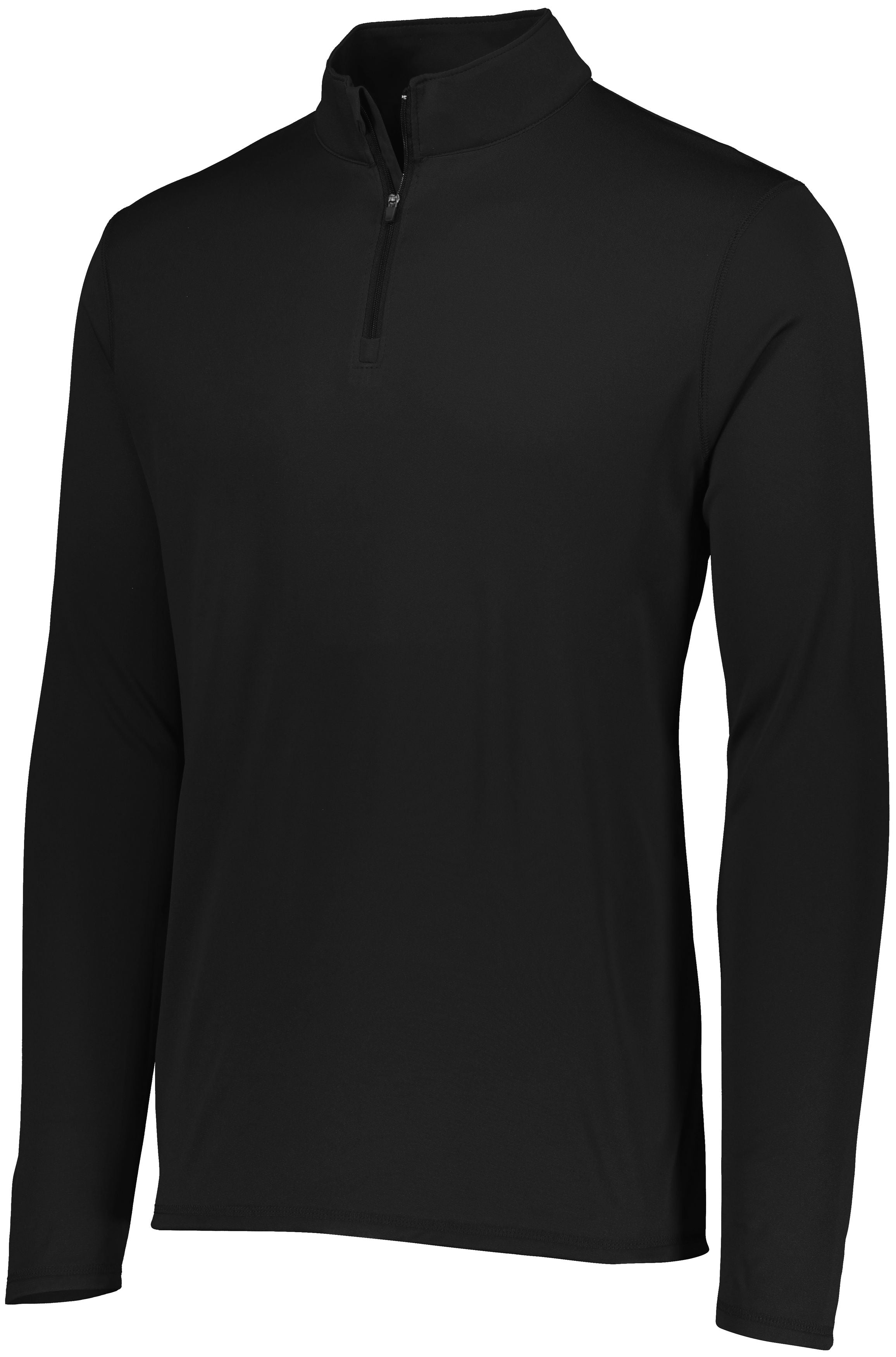 Augusta Attain Wicking 1/4 Zip Pullover- Black