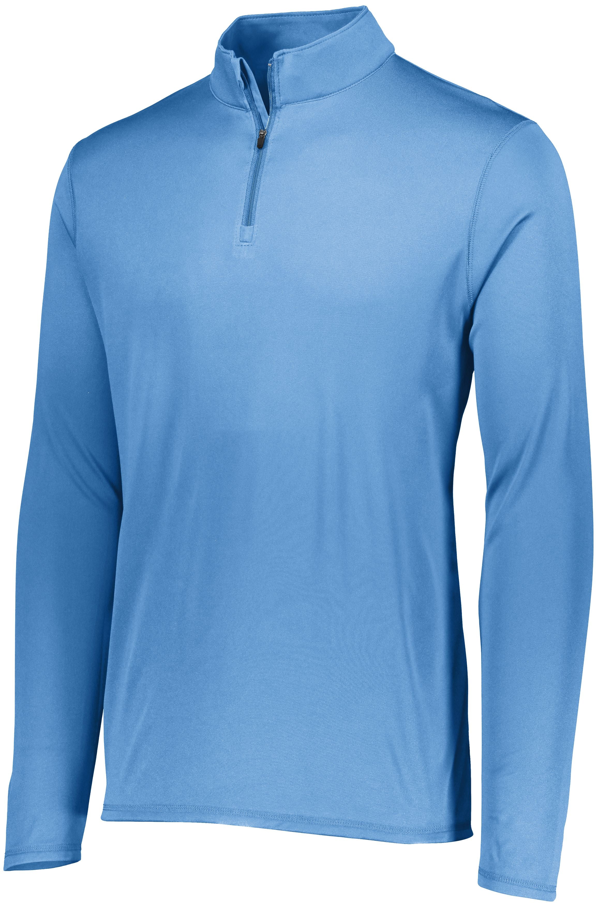 Augusta Attain Wicking 1/4 Zip Pullover- Light Blue