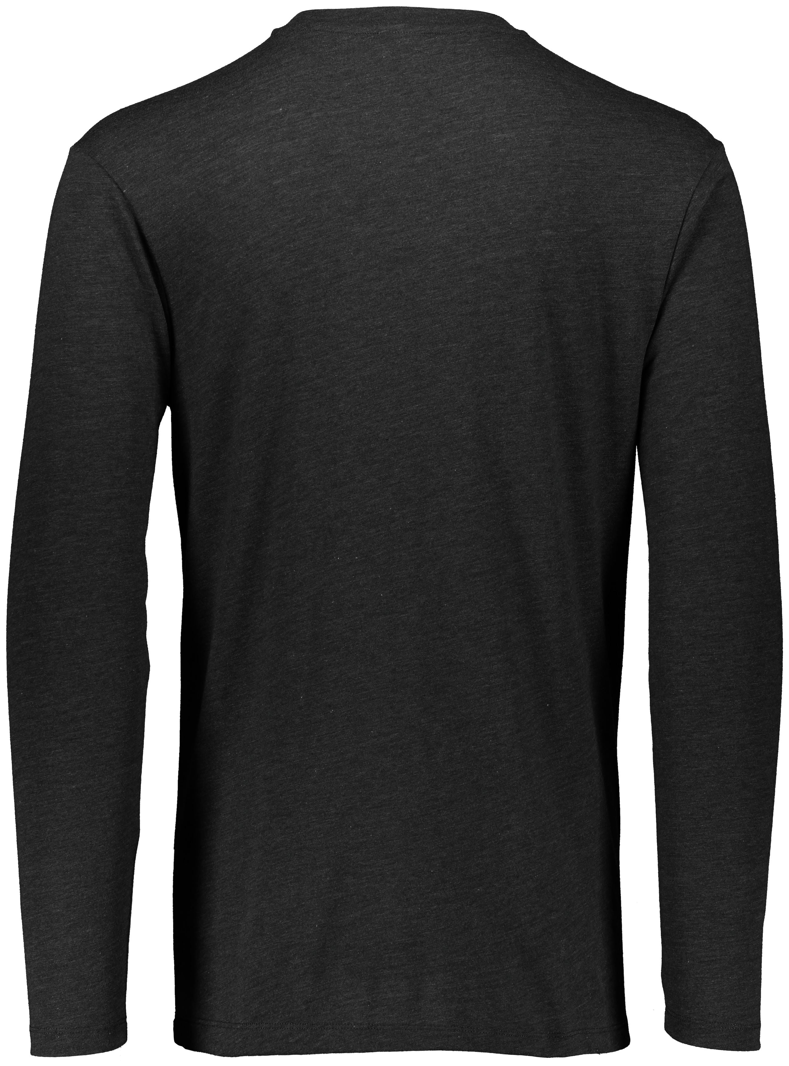 Augusta Long Sleeve Tri-Blend Tee - Black Heather