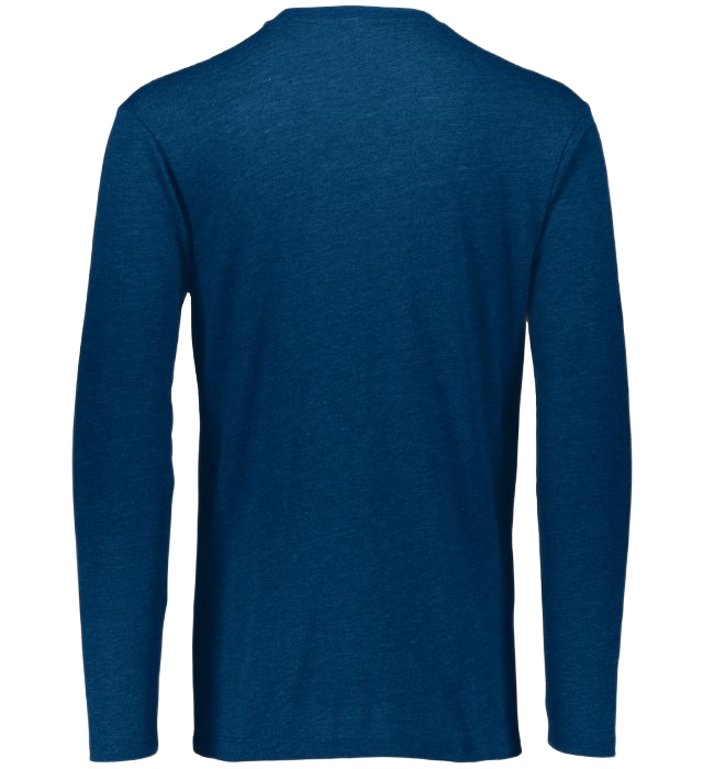 Augusta Youth Long Sleeve Tri-Blend Tee - Navy Heather
