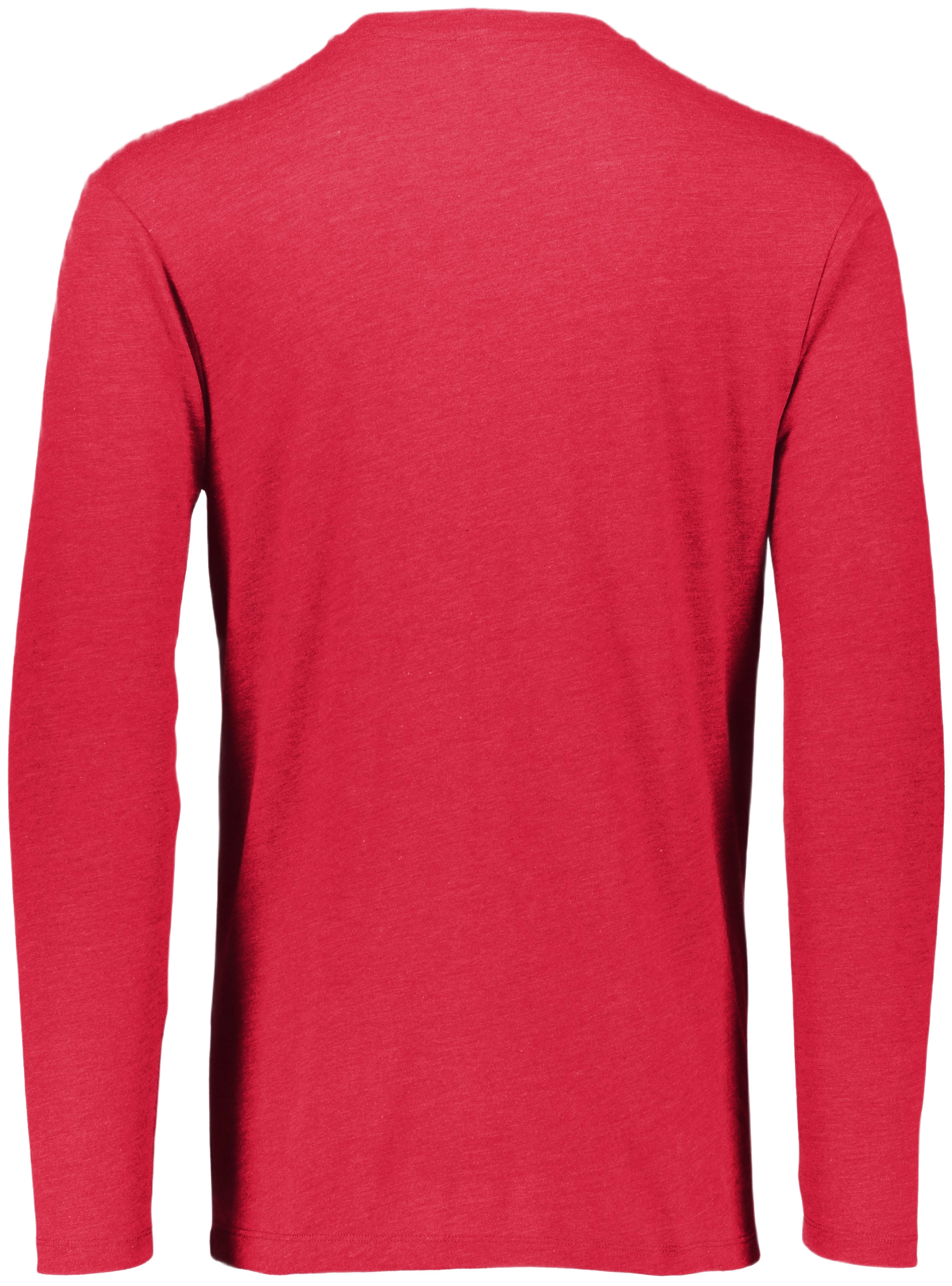 Augusta Long Sleeve Tri-Blend Tee - Red Heather