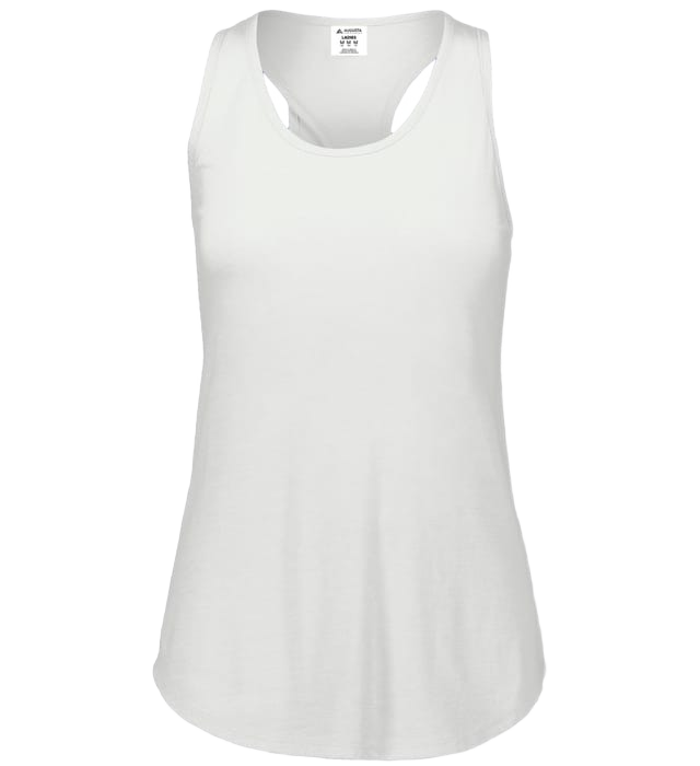 Augusta Women's Lux Tri-Blend Tank - White