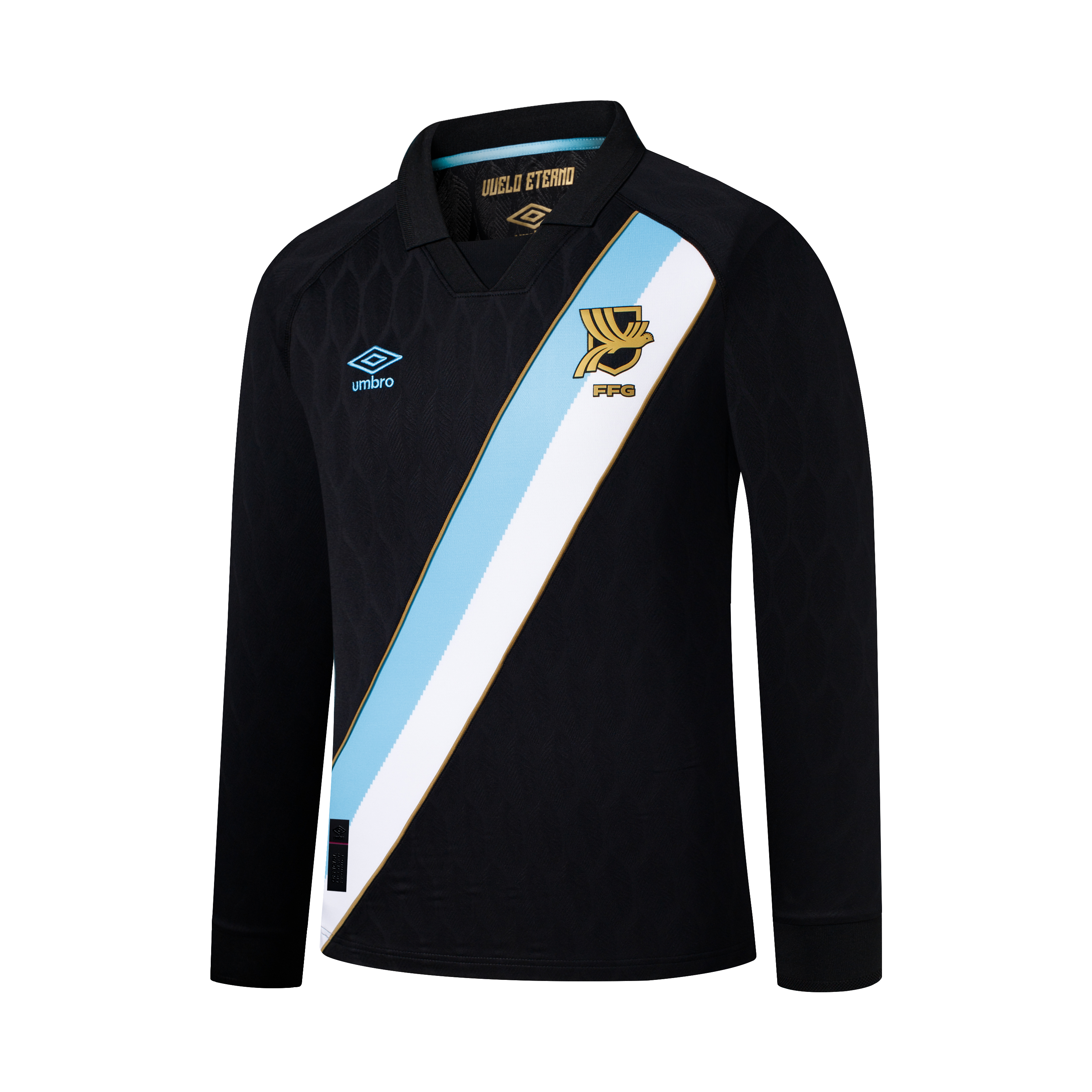 BOTT×UMBRO Uniform Long Sleeve Umbro Men's Long Sleeve Drill Sweatshirt, Black/White XX-Large at