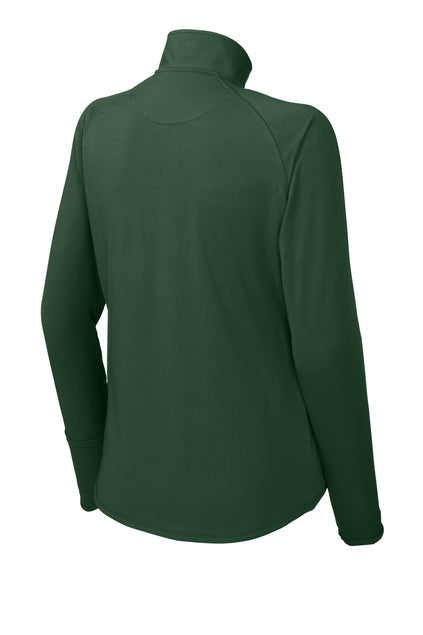 Sport Tek Sportwick Stretch Women's 1/4-Zip - Dk Green