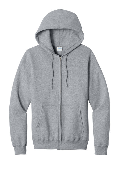 Port & Co Adult Core Fleece Full-Zip Hooded Sweatshirt - Athletic Heather