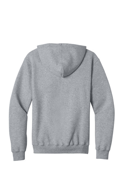 Port & Co Adult Core Fleece Full-Zip Hooded Sweatshirt - Grey
