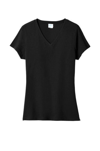 Port & Co Women's Fan Favorite Blend V-Neck Tee - Black