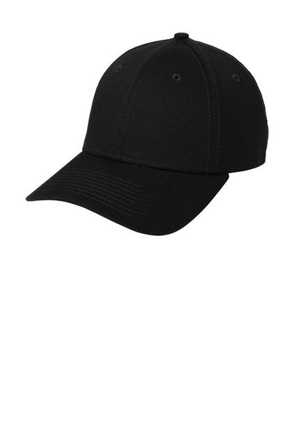 New Era Structured Stretch Cotton Cap - Black