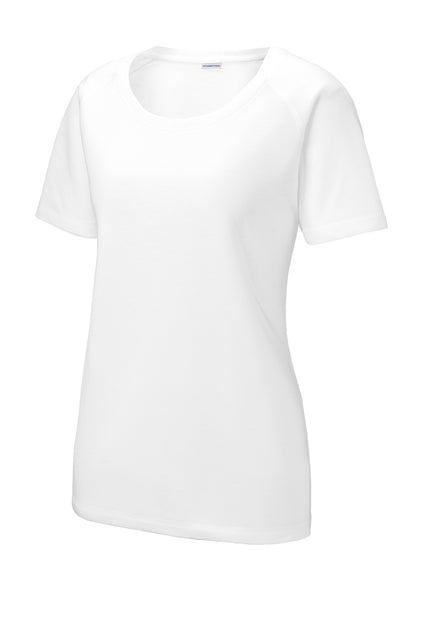 Sport Tek Tri-Blend Raglan Women's Tee - White