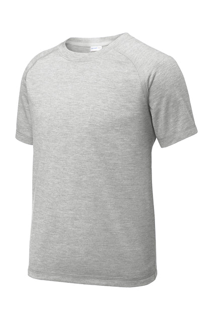 Sport-Tek Youth Tri-Blend Raglan Tee - Light Grey