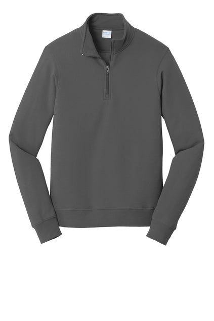 Port & Co Adult Fleece 1/4-Zip Pullover Sweatshirt - Charcoal
