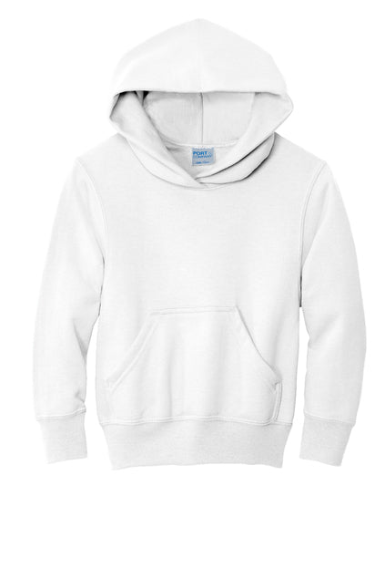 Port & Company Youth Core Fleece Pullover Hooded Sweatshirt - White