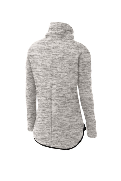 Sport Tek Women's Triumph Cowl Neck Pullover - Athletic Heather
