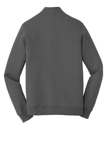 Port & Co Adult Fleece 1/4-Zip Pullover Sweatshirt - Charcoal