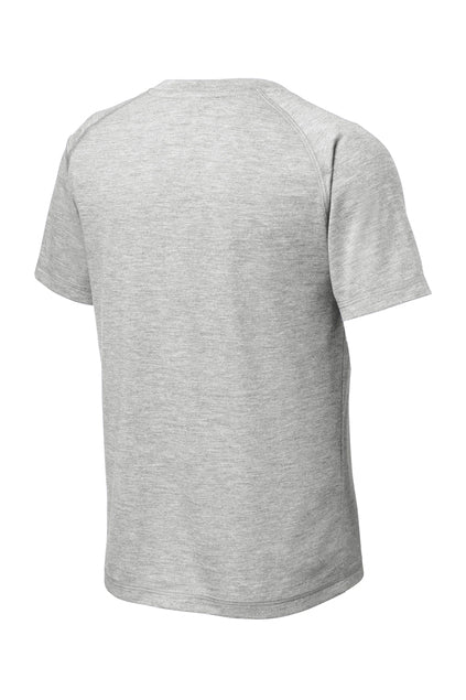 Sport-Tek Youth Tri-Blend Raglan Tee - Light Grey