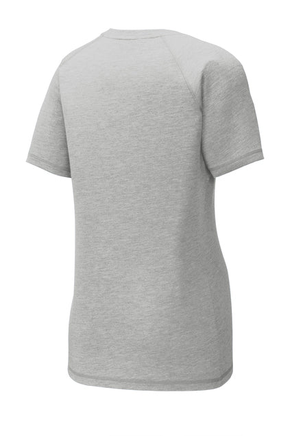 Sport Tek Tri-Blend Raglan Women's Tee - Grey