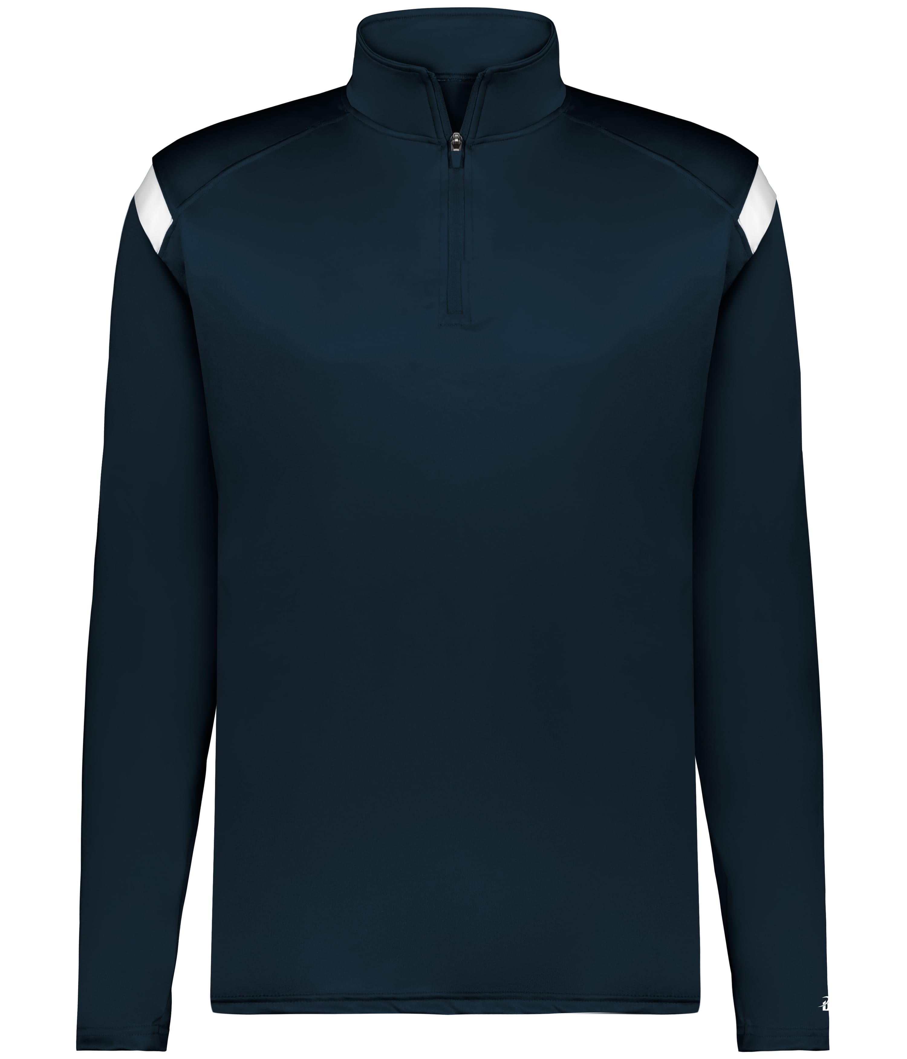 Badger On The Rise 1/4 Zip Pullover - Navy/White