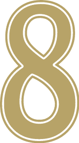 Adidas 4-inch Number - Vegas Gold