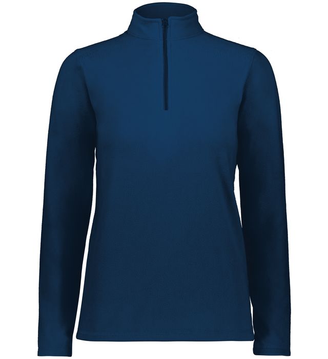 Ladies Micro-Lite Fleece 1/4 Zip Pullover- Navy