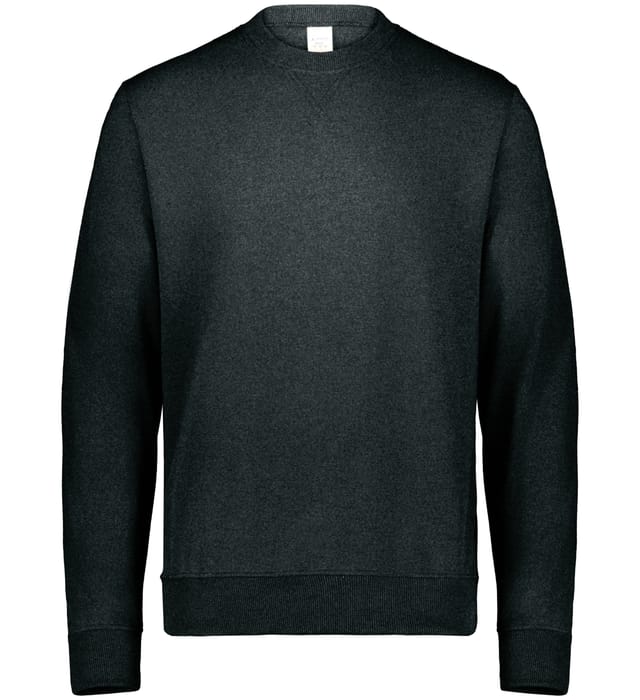 Augusta All-Day Core Basics Fleece Crew - Onyx Heather