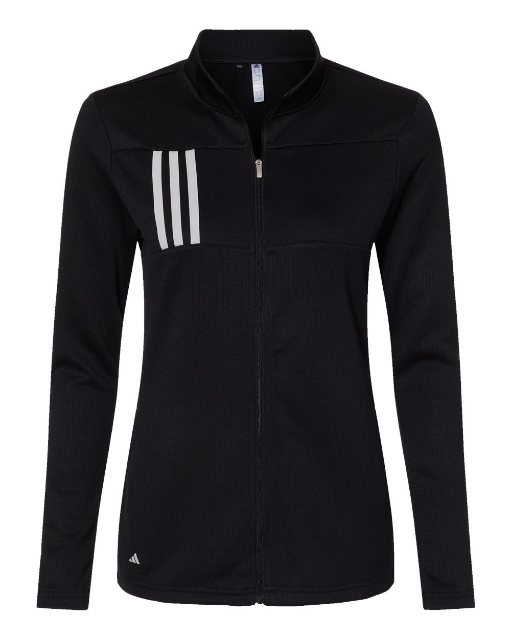 adidas Women's 3-Stripes Double Knit Full-Zip - Black