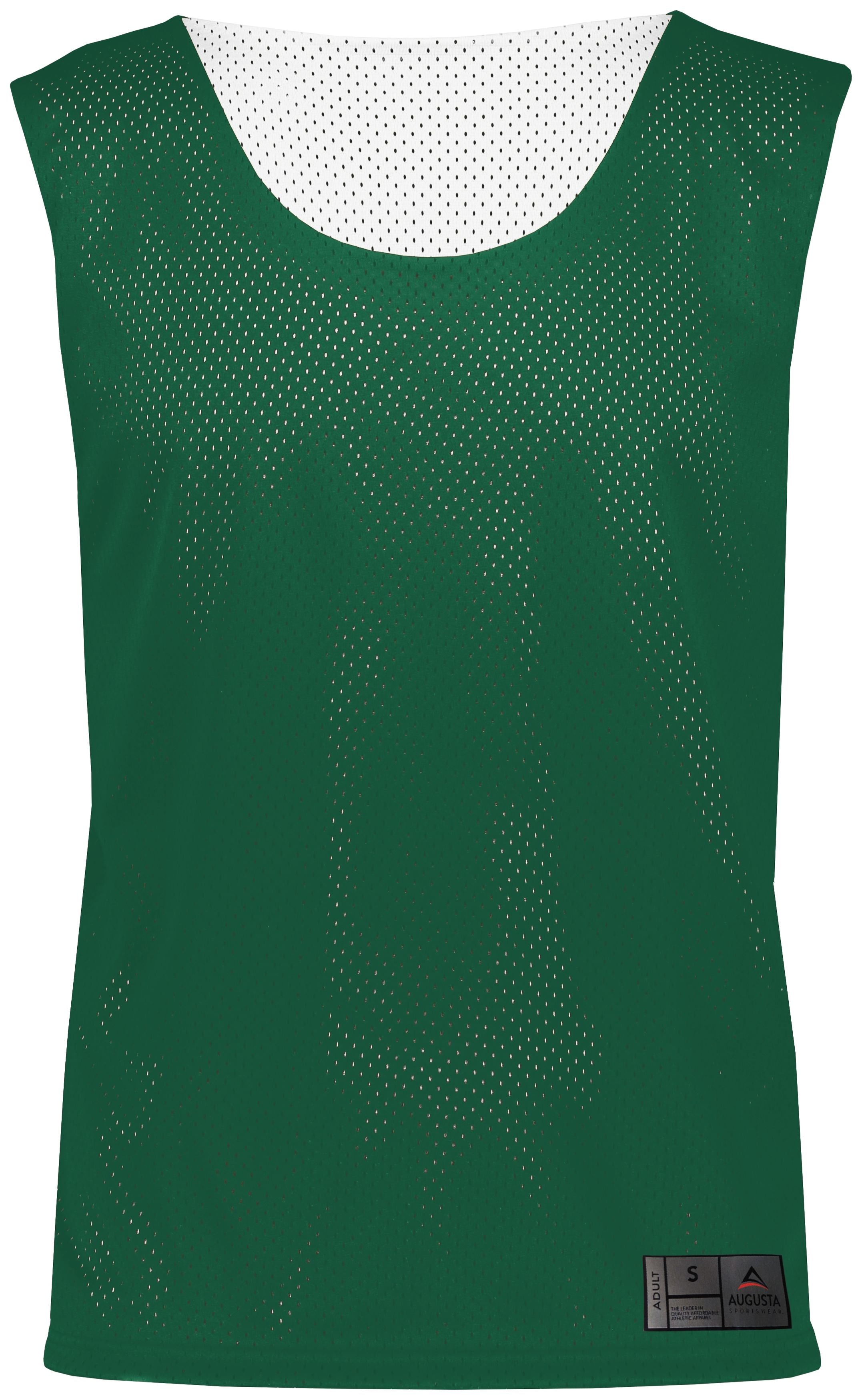 Augusta Youth Reversible Mesh Pinnie - Dark Green/White