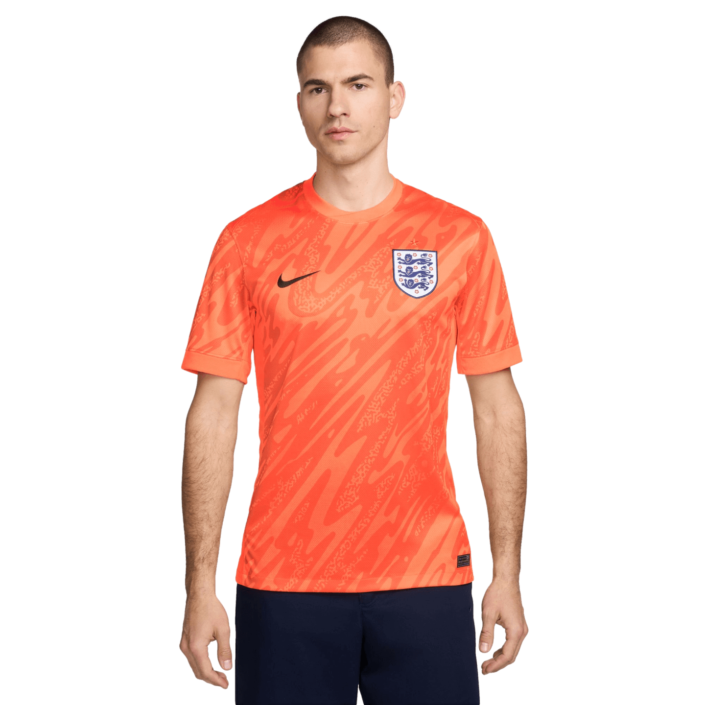 Nike England 2024 Goalkeeper Jersey Soccer FJ4286-803 Orange