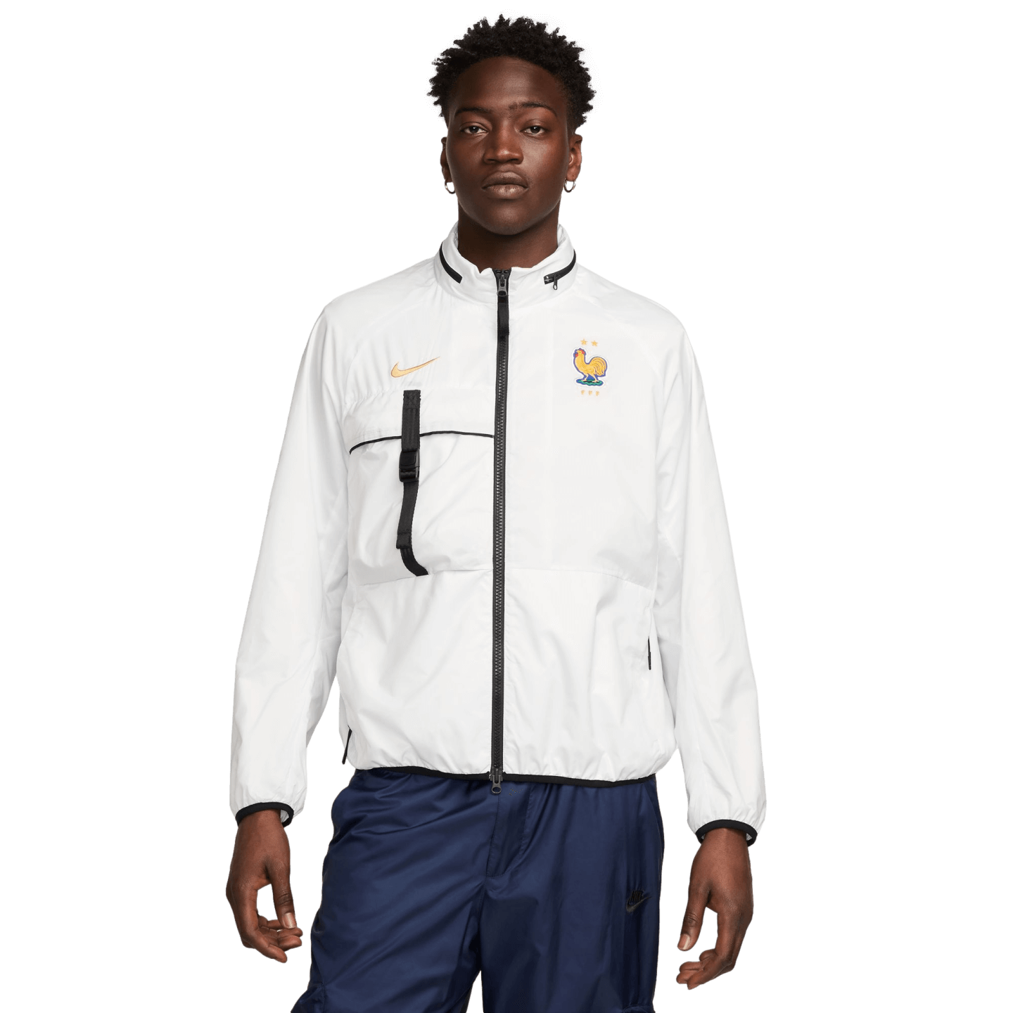 Nike France Hooded Jacket Soccer FZ8361-121 White Nike France Hooded Jacket Soccer FZ8361-121 White