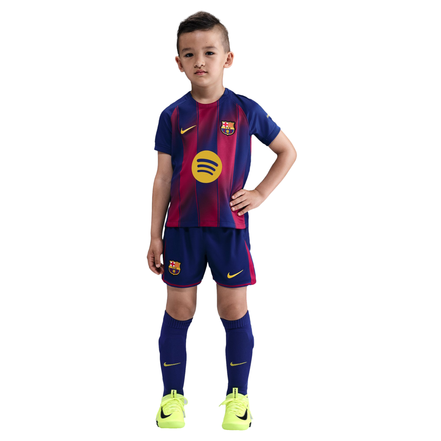 Nike Barcelona 25/26 Little Kids Home Mini Kit Soccer HJ5619-456 Blue Nike Barcelona 25/26 Little Kids Home Mini Kit Soccer HJ5619-456 Blue