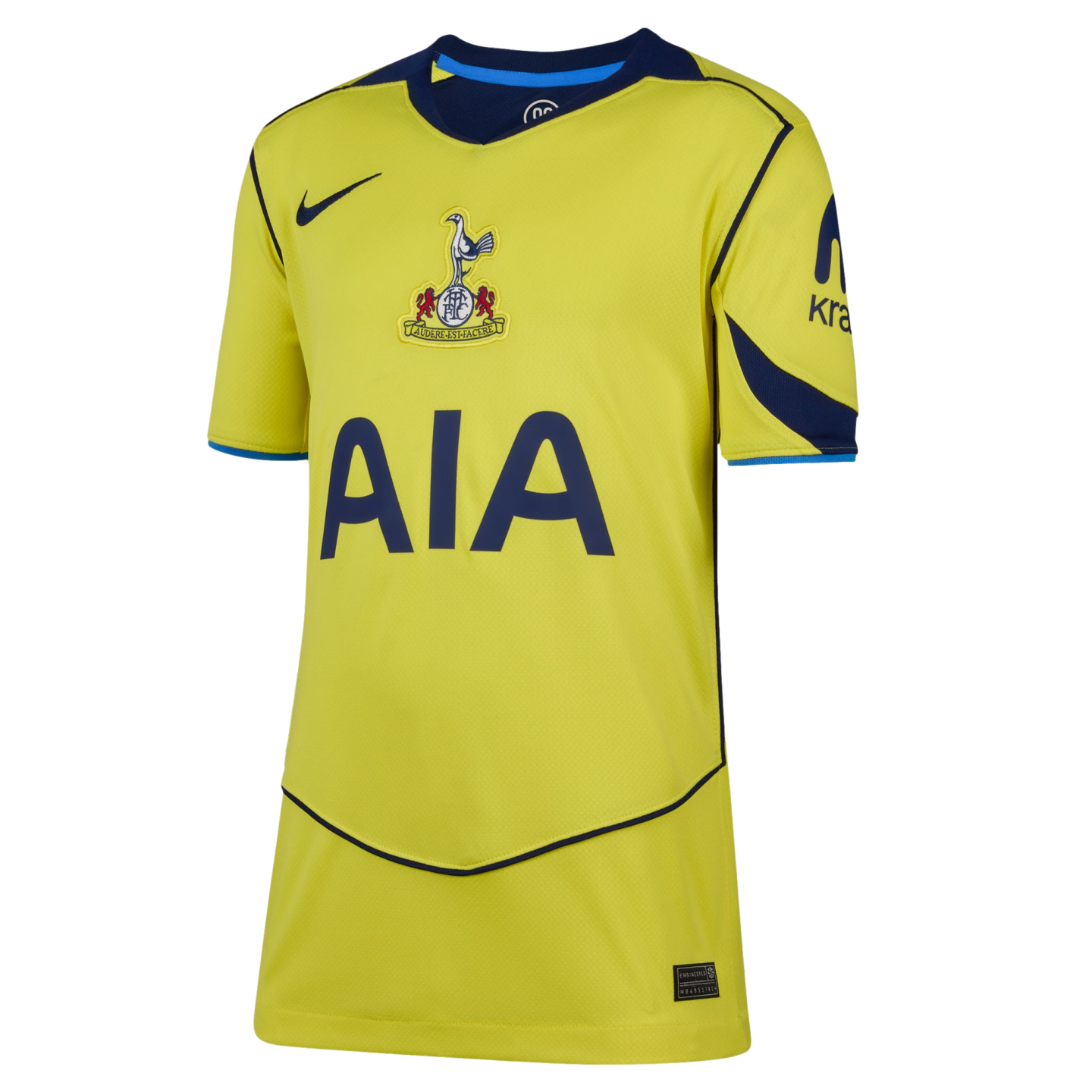 Nike Tottenham 25/26 Youth Third Jersey Soccer HM4127-741 Yellow