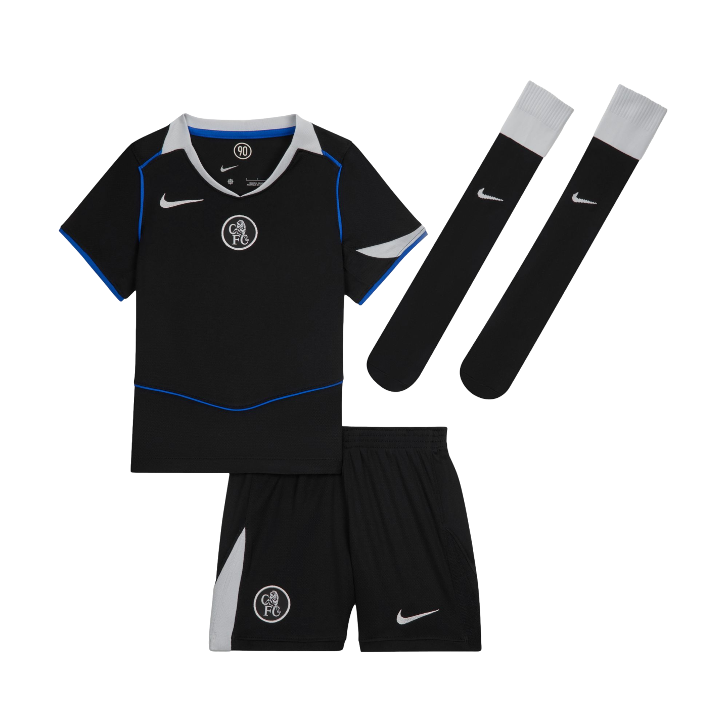 Nike Chelsea 25/26 Little Kids Third Mini Kit Soccer HM4135-011 Black Nike Chelsea 25/26 Little Kids Third Mini Kit Soccer HM4135-011 Black