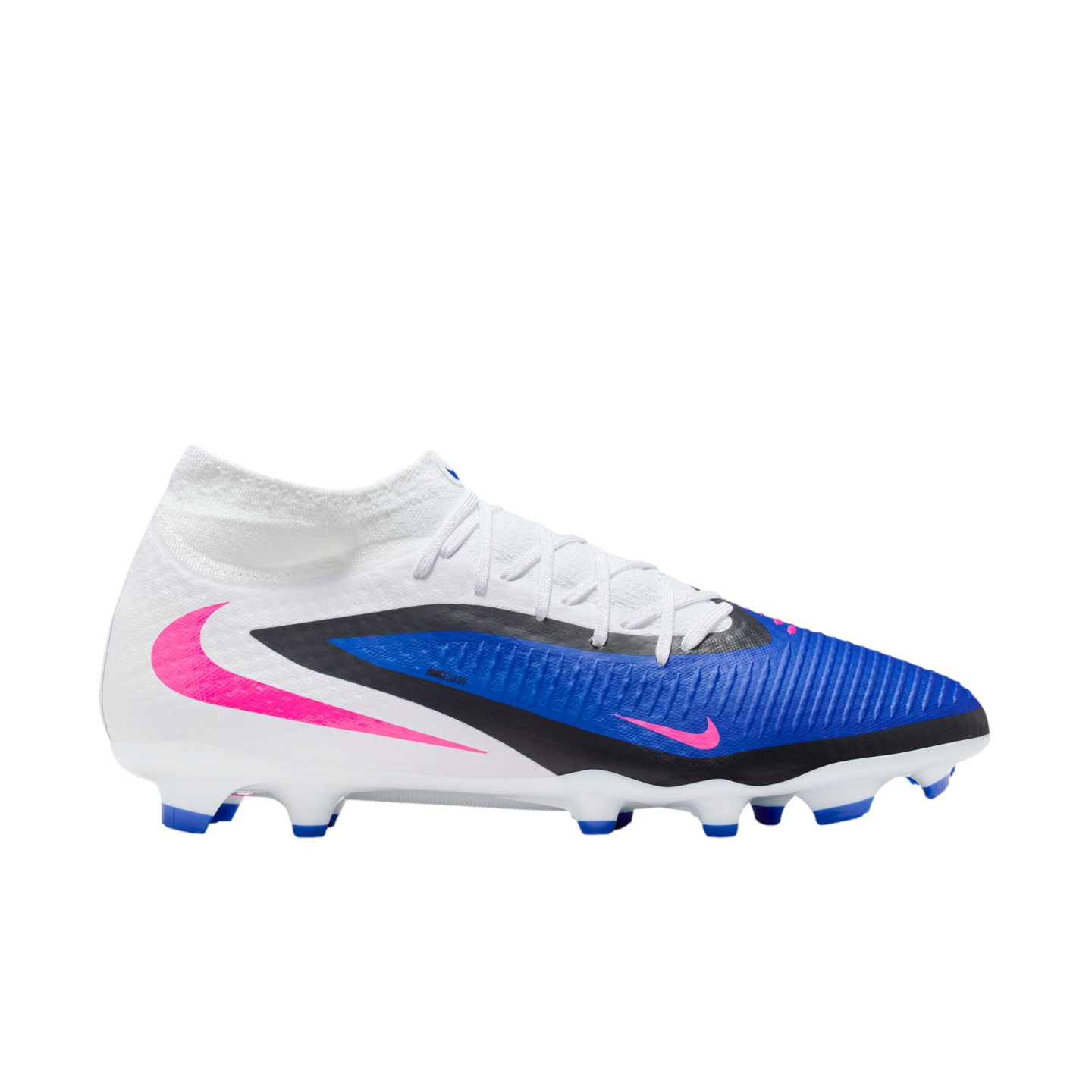 Nike Phantom 6 High Academy Firm Ground Cleats Soccer HQ2278-446 Blue