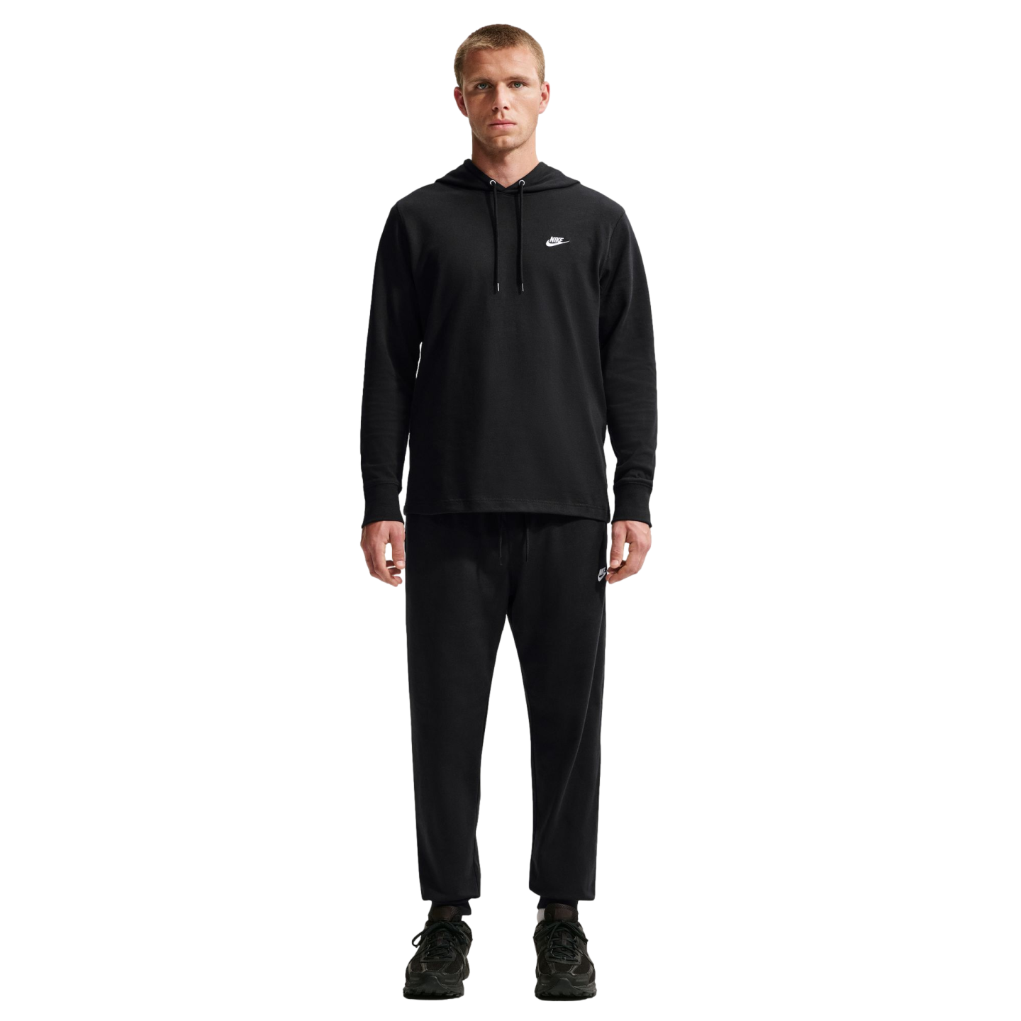Nike Sportswear Club Pullover Hoodie Soccer HV1151-010 Black