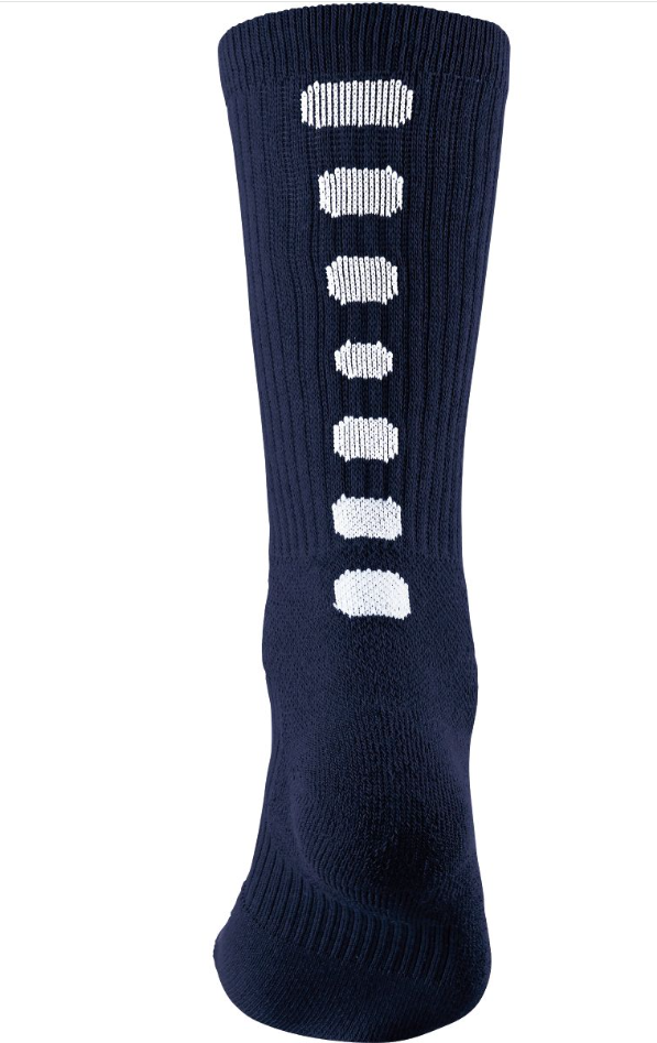 Augusta Color Block Crew Sock - Navy/White