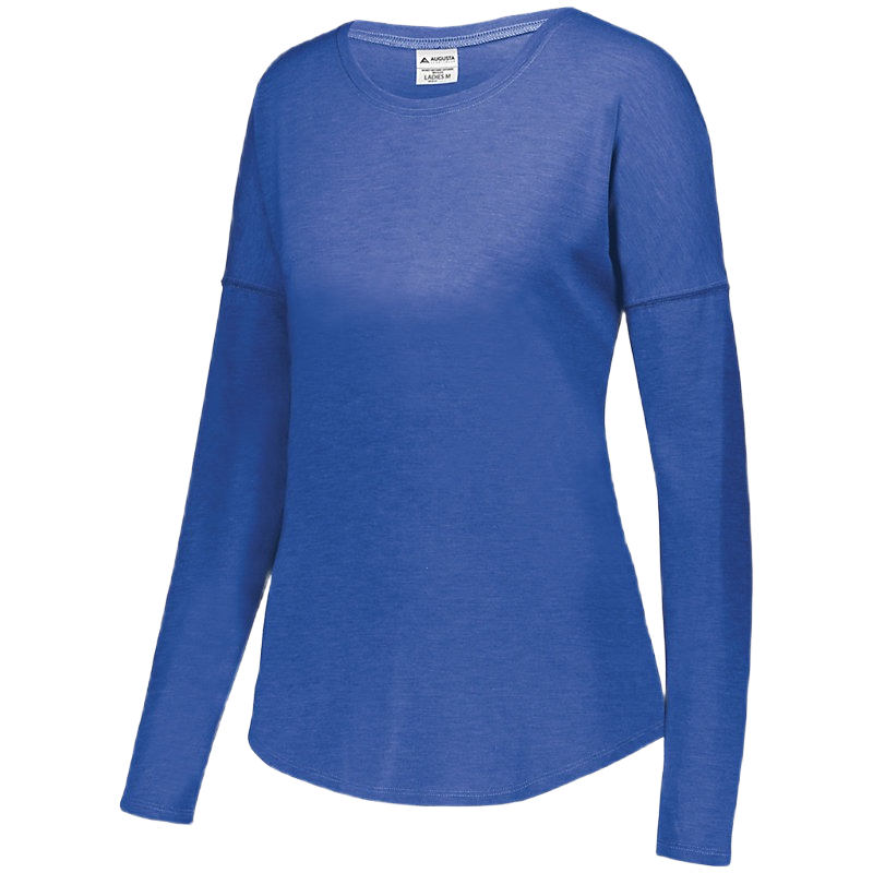 Augusta Women's Long Sleeve Tri-Blend Tee - Royal Heather
