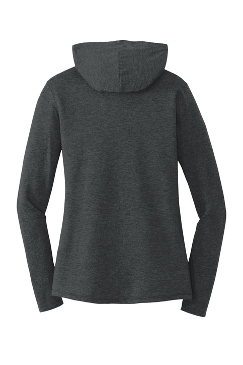 District Lightweight Women's Tri Blend Hoodie - Black Frost