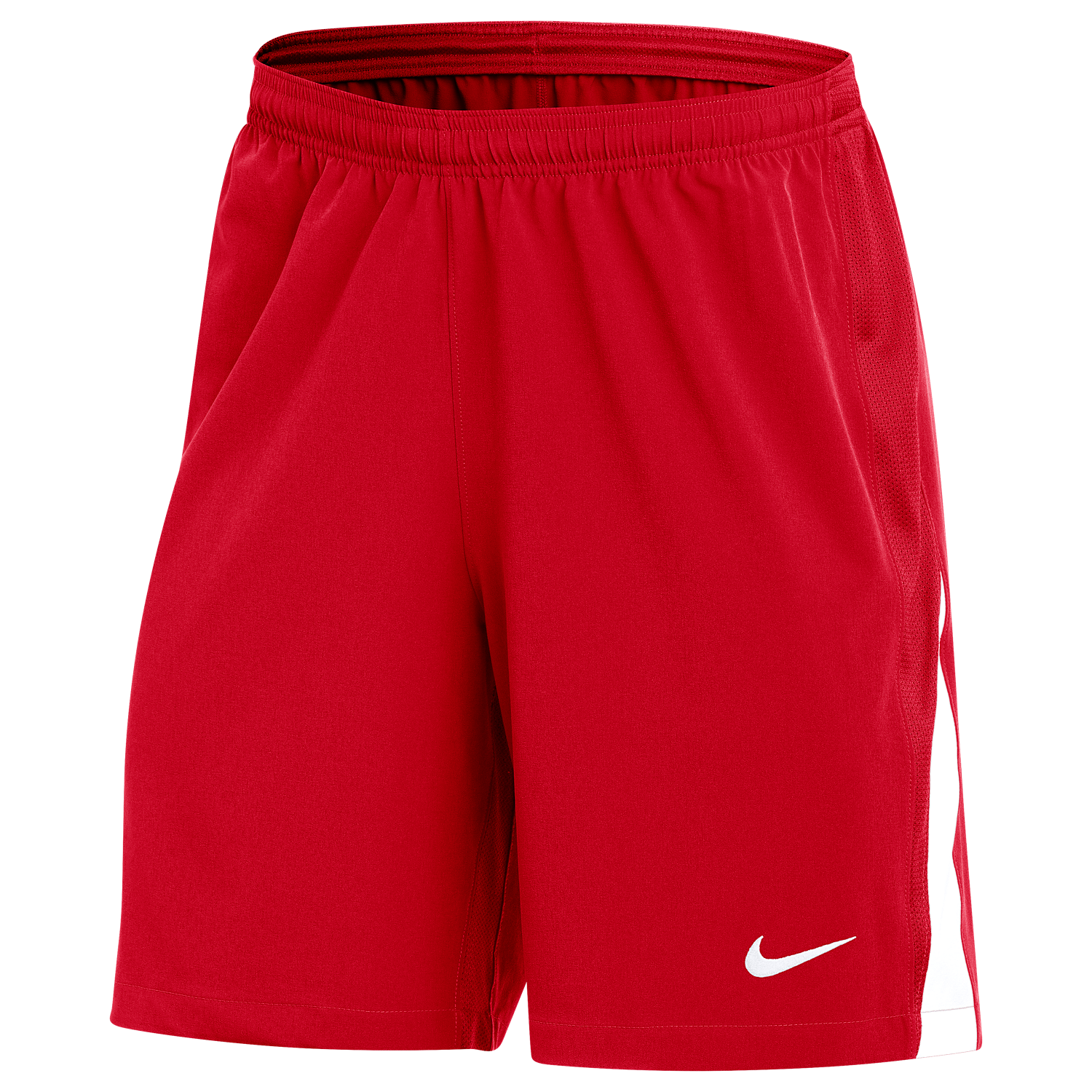 red nike woven shorts