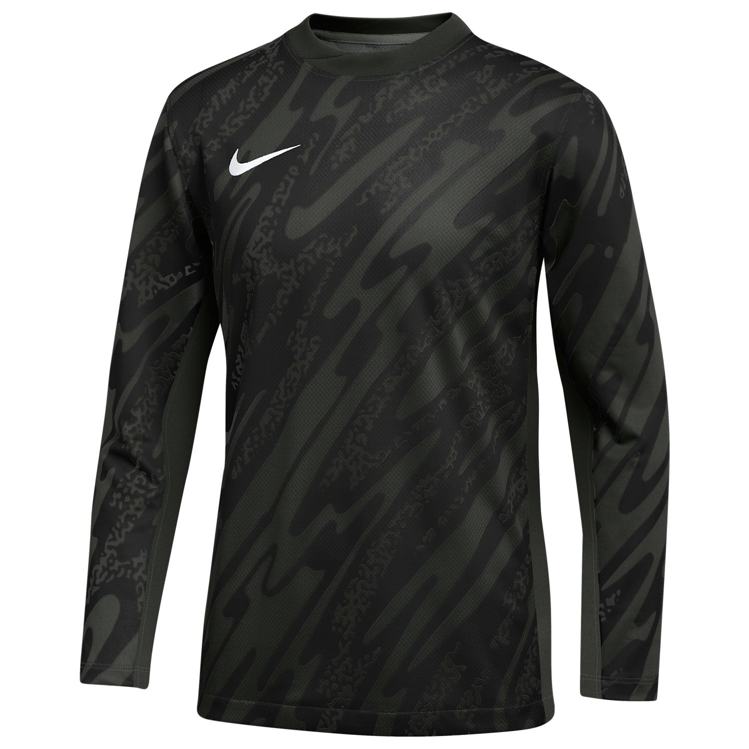 NIKE チェッカーフラッグ柄 長袖 トレーニングシャツ　GKユニフォーム Nike Youth Dri-FIT Gardien Goalkeeper Jersey