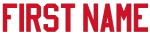 2" Pro Block "FIRST NAME" - RED