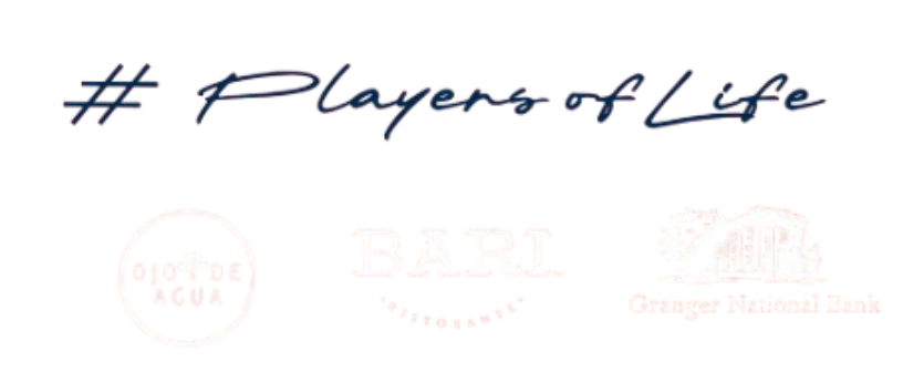 The hashtag #Players of Life above logos for Olio de Agua, BARI, and Granger National Bank.