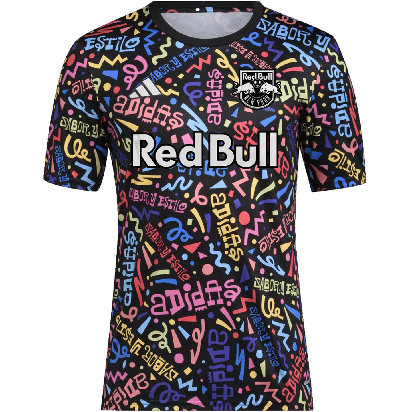Adidas NY Red Bulls HHM Art Pre-Match Jersey Soccer IN9521 Black Adidas NY Red Bulls HHM Art Pre-Match Jersey Soccer IN9521 Black