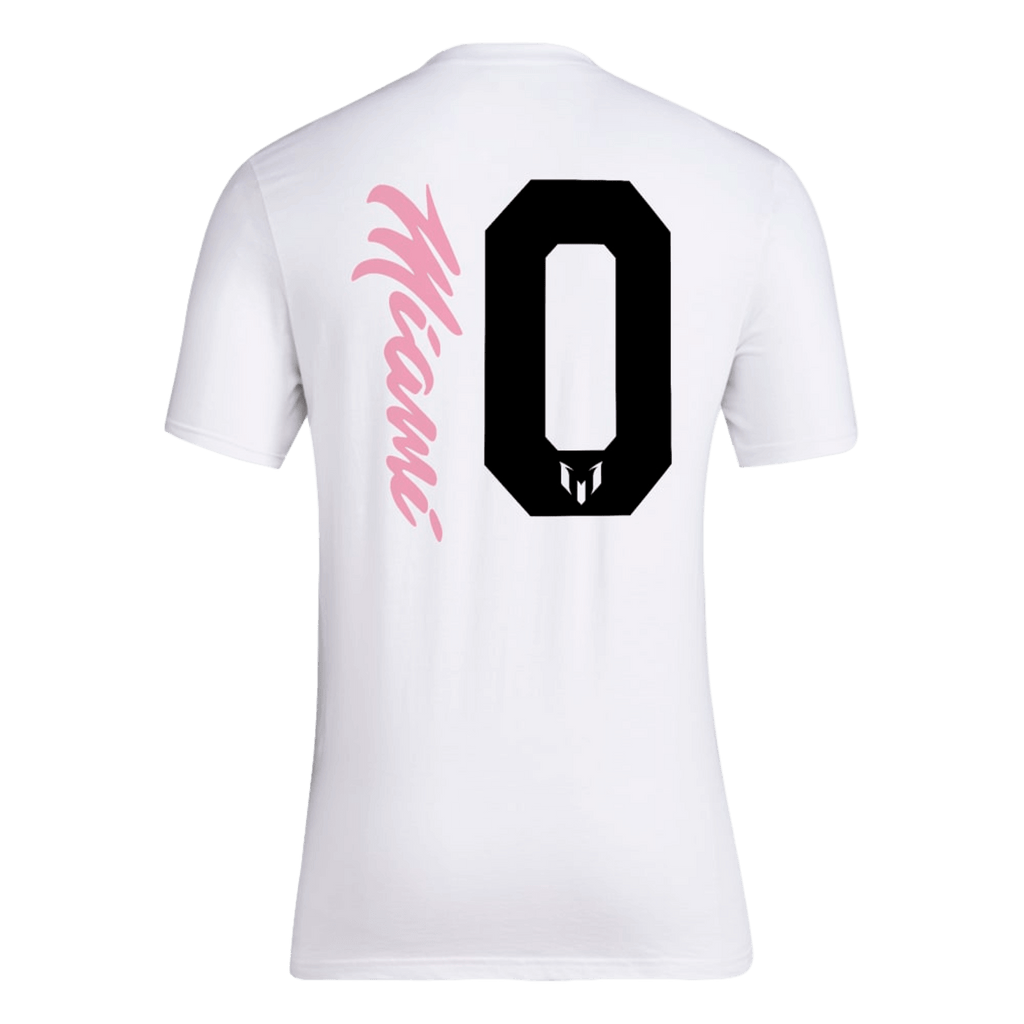 Adidas Messi Miami #10 Tee Soccer JH1135 White M