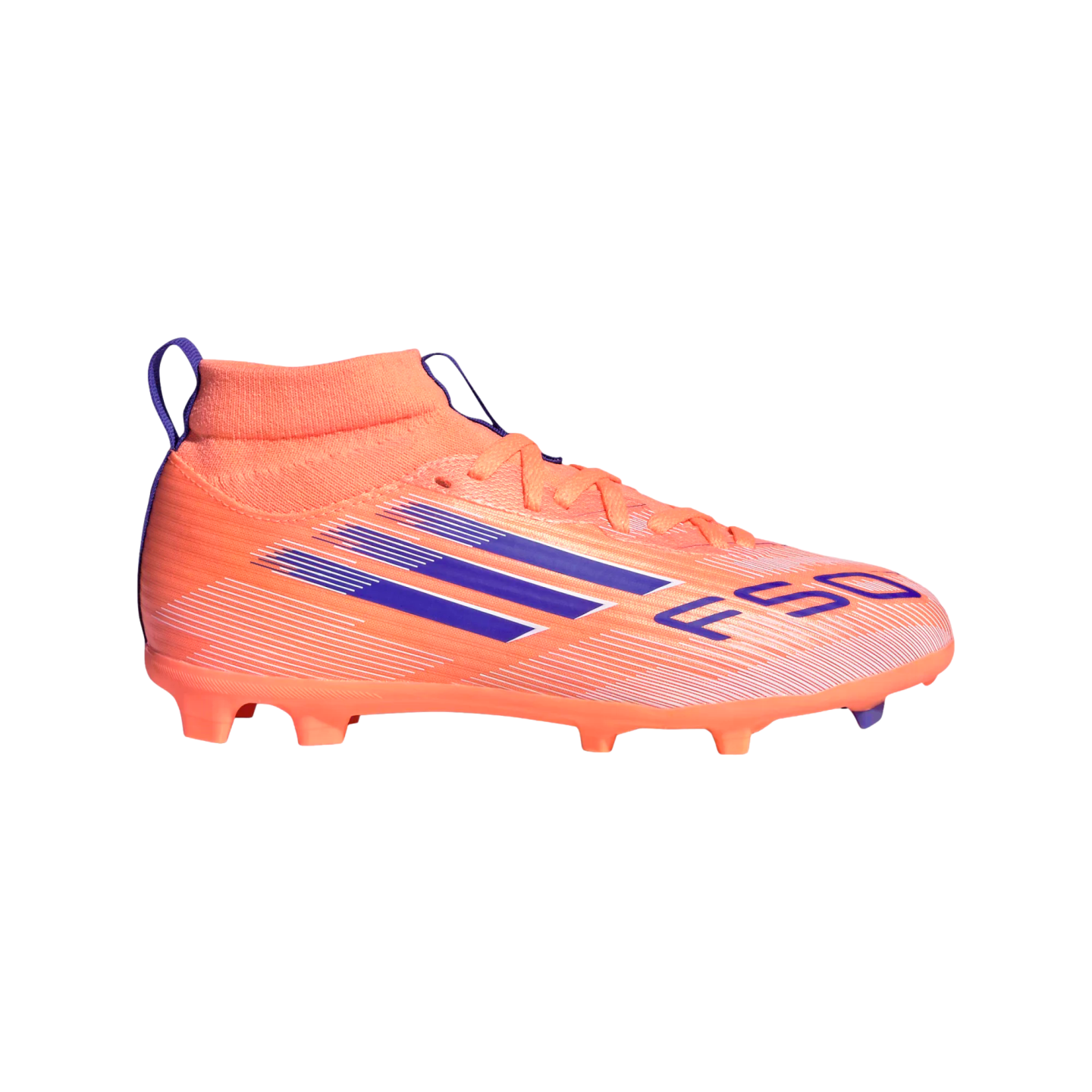 Adidas F50 League Mid Youth Firm Ground Cleats Soccer JI3548 Orange Adidas F50 League Mid Youth Firm Ground Cleats Soccer JI3548 Orange