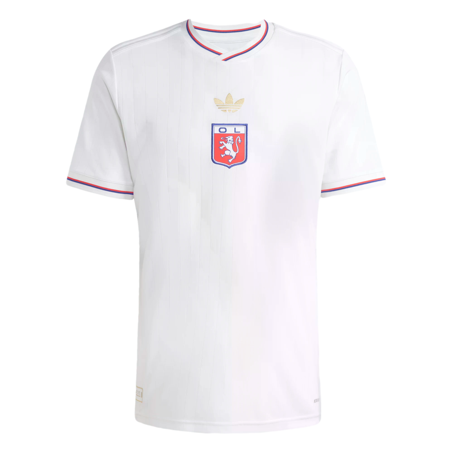 Adidas Olympique Lyonnais 75th Anniversary Jersey Soccer JL9623 White Adidas Olympique Lyonnais 75th Anniversary Jersey Soccer JL9623 White