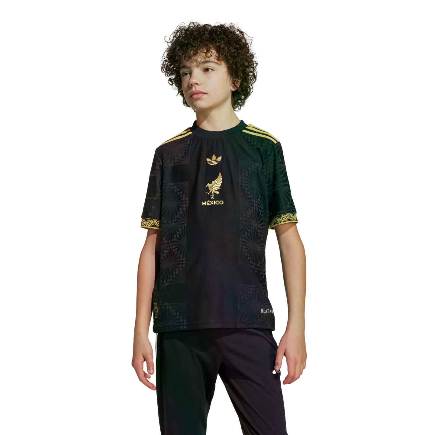 Adidas Mexico 2025 Gold Authentic Youth Jersey JM2535