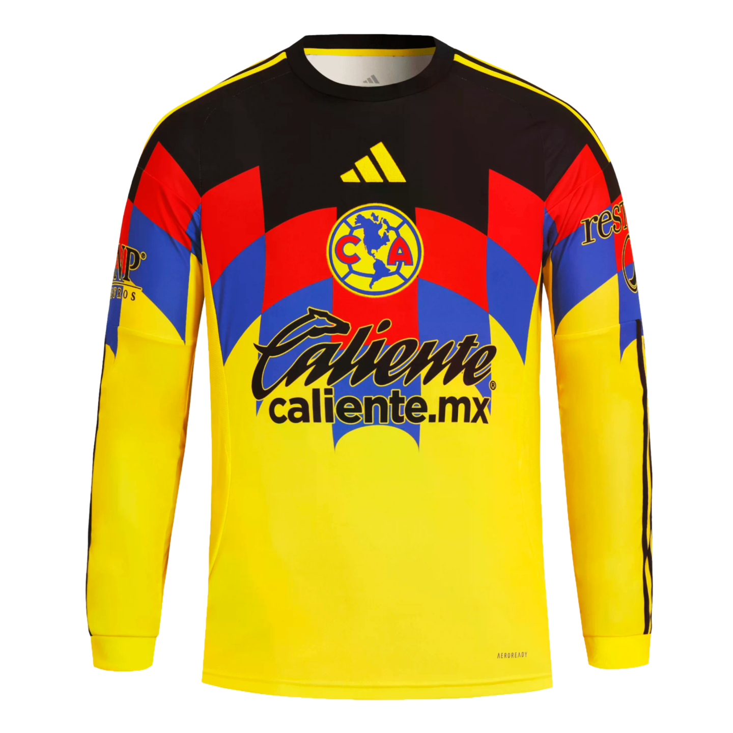 Adidas Club America 25/26 Long Sleeve Home Jersey Soccer JN8636 Yellow