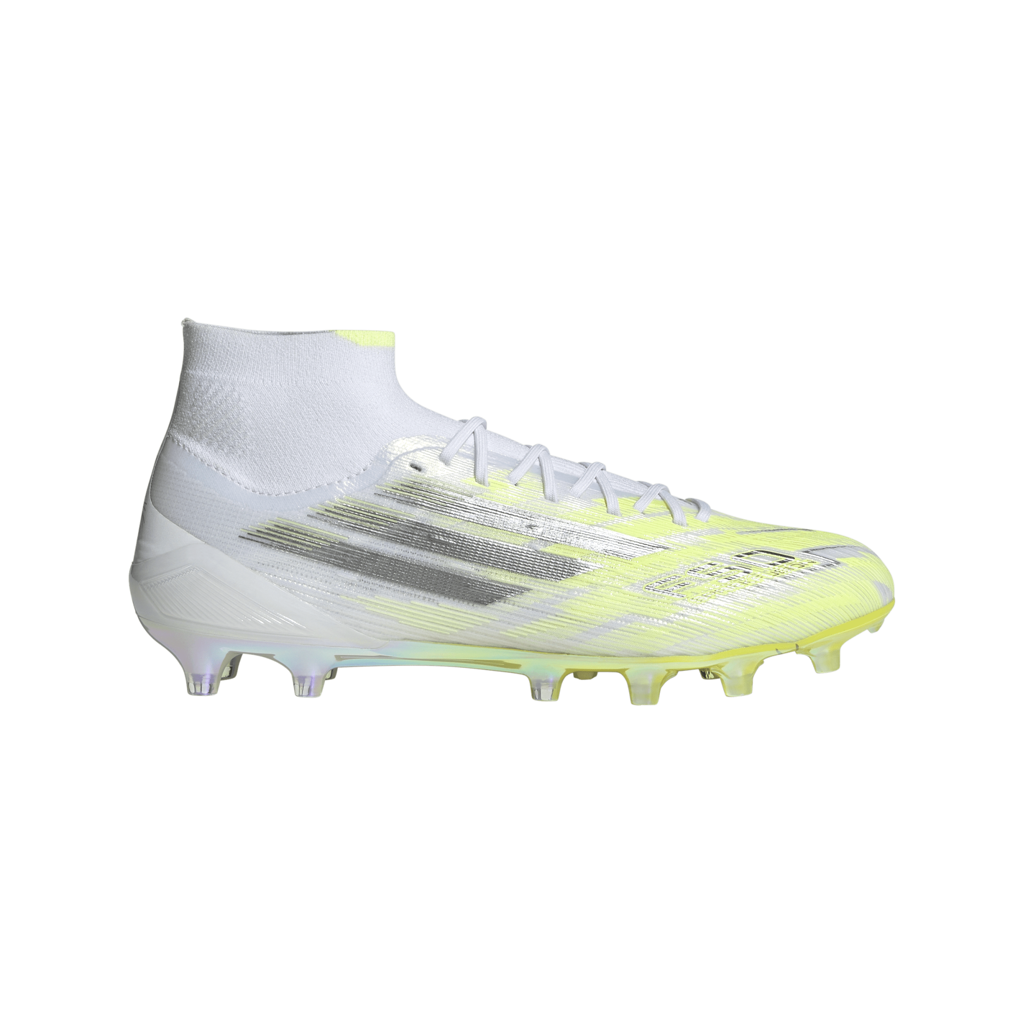 adidas Men\'s Neon Yellow White Soccer Cleats adidas F50 Pro Firm Ground - Team Solar Yellow/Core Black  main image 2