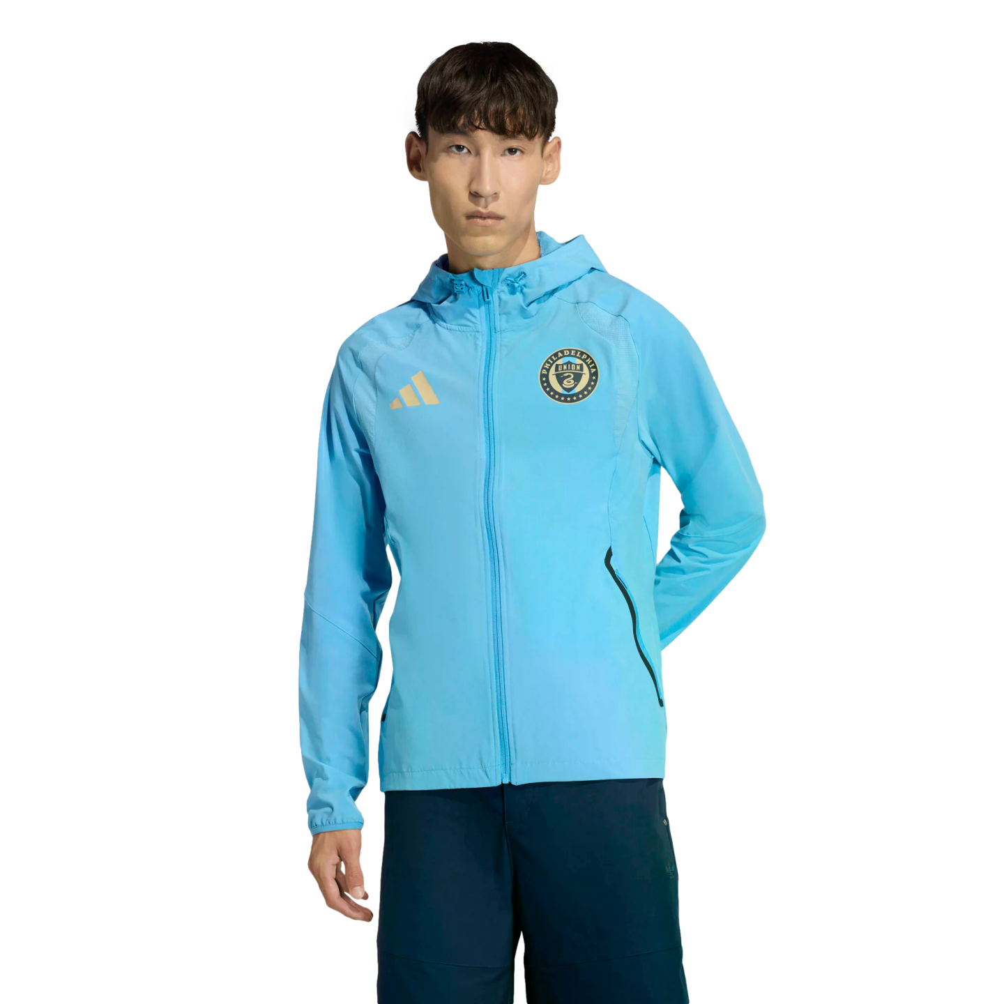 Adidas Philadelphia Union Travel Full Zip Windbreaker Jacket